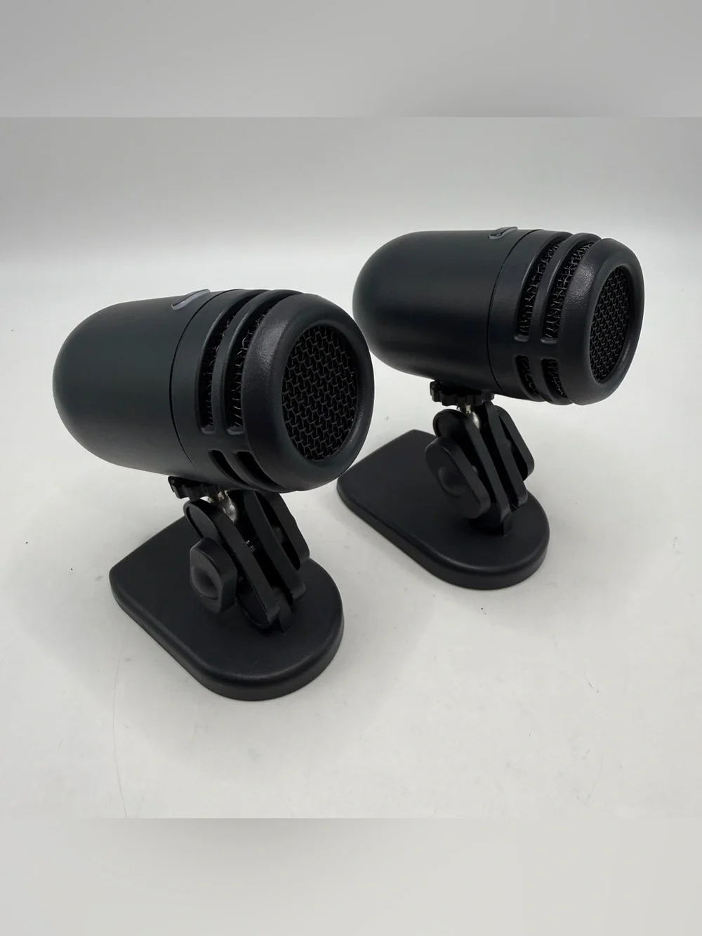 Onn Premium USB Recording Microphones Pair Desktop Podcast Streaming Black